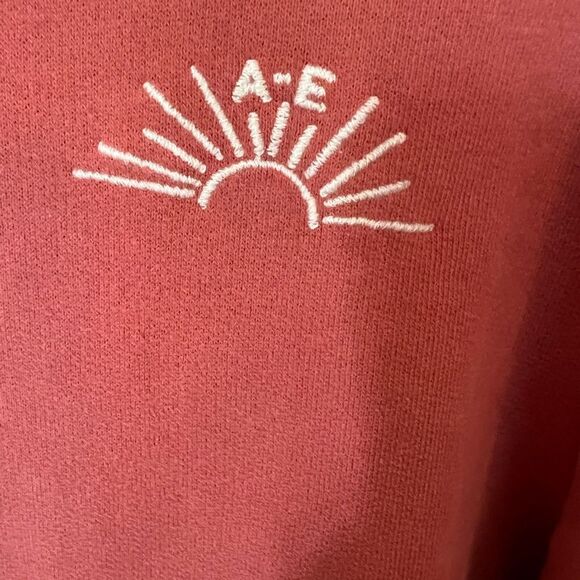 American Eagle Outfitters Red Sweater with Relaxed Fit - Picture 2 of 4